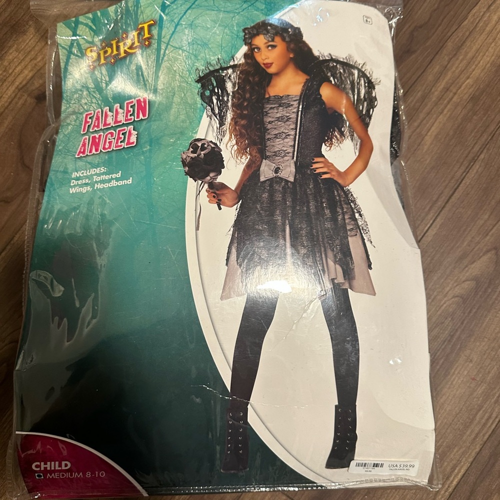 Spirit Fallen Angel Kids Costume - Black and White